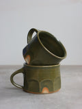 Faceted Coffee Cup in Moss (7oz)