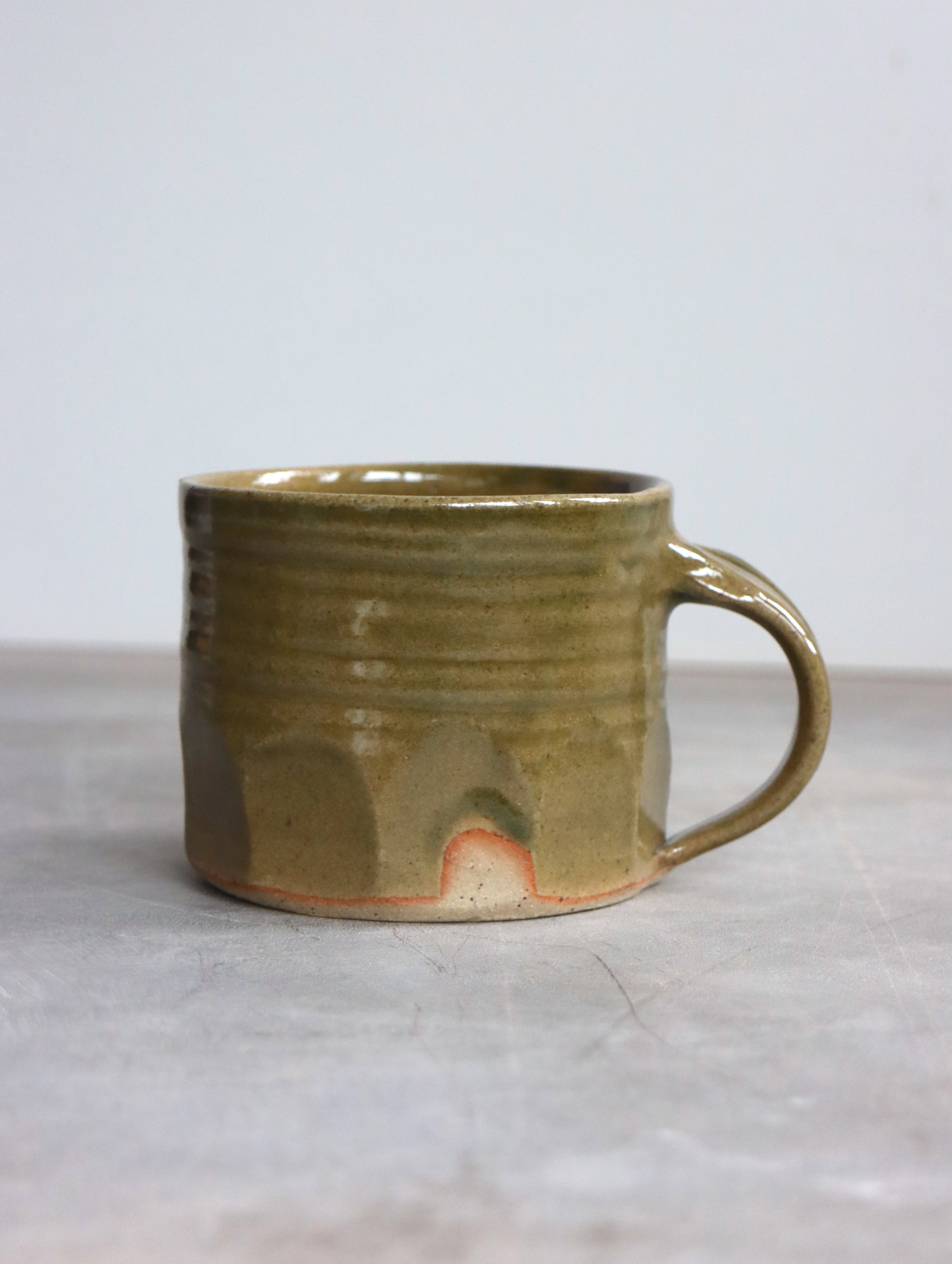 Faceted Mug in Light Moss (10oz)