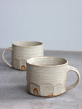 Faceted Mug in White Speckle (10oz)