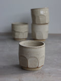 Faceted Tumbler in Speckle White (6oz)