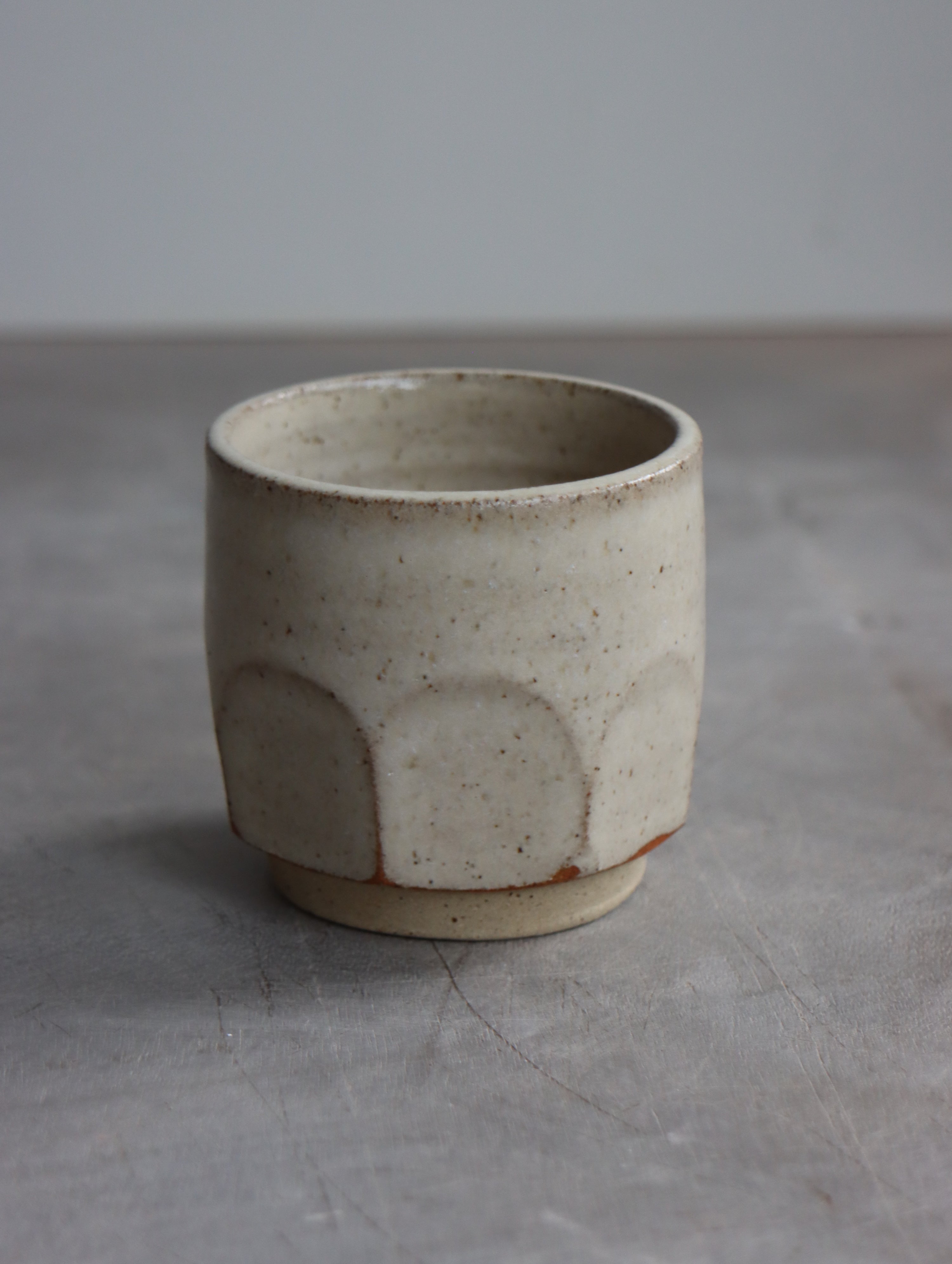 Faceted Tumbler in Speckle White (6oz)