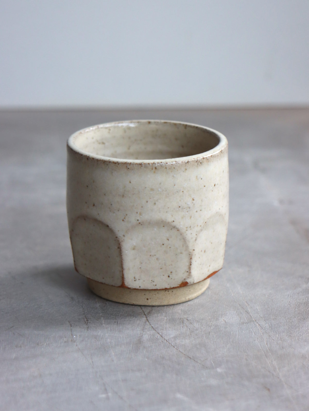 Faceted Tumbler in Speckle White (6oz)