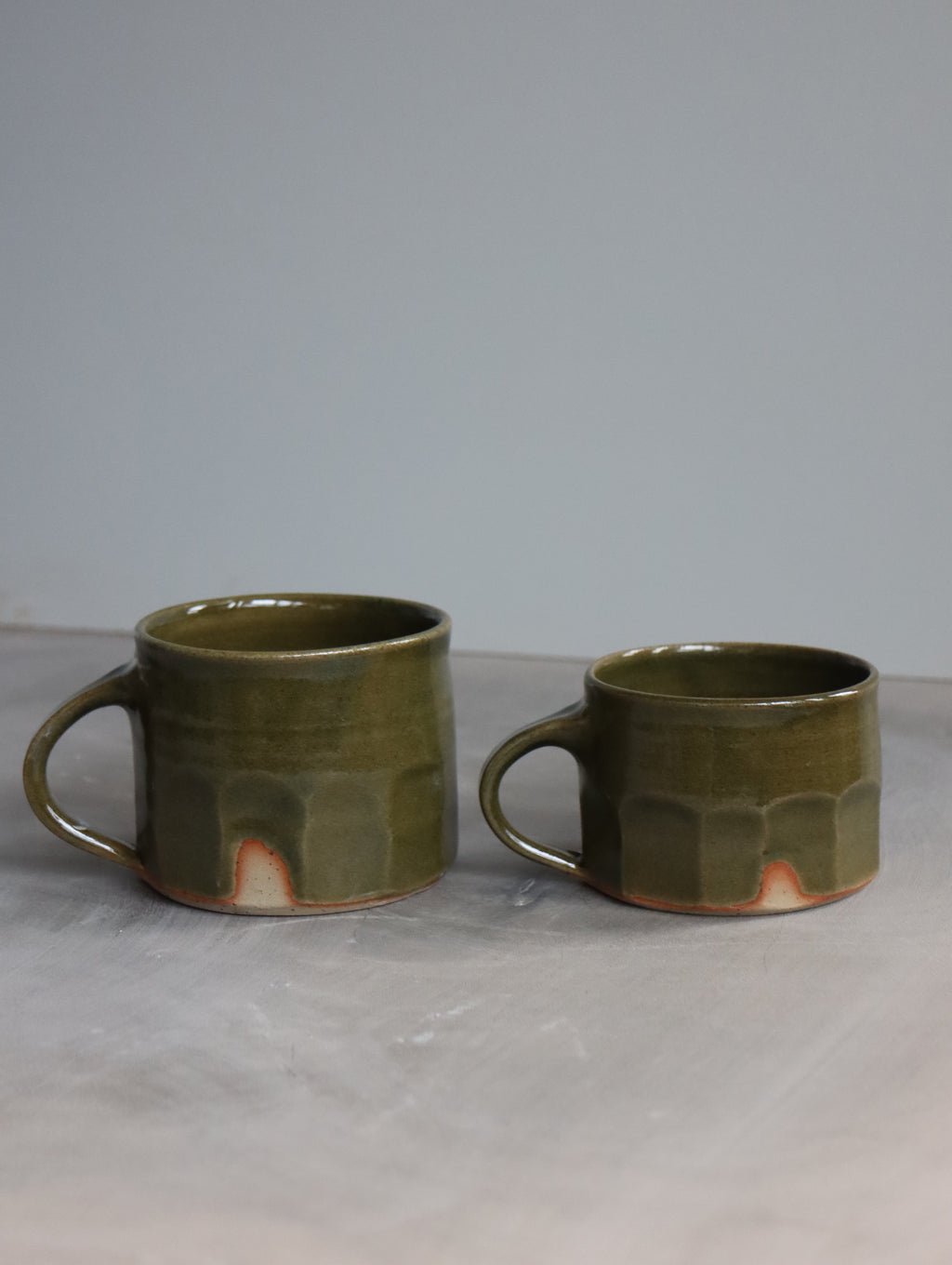Faceted Coffee Cup in Moss (7oz)
