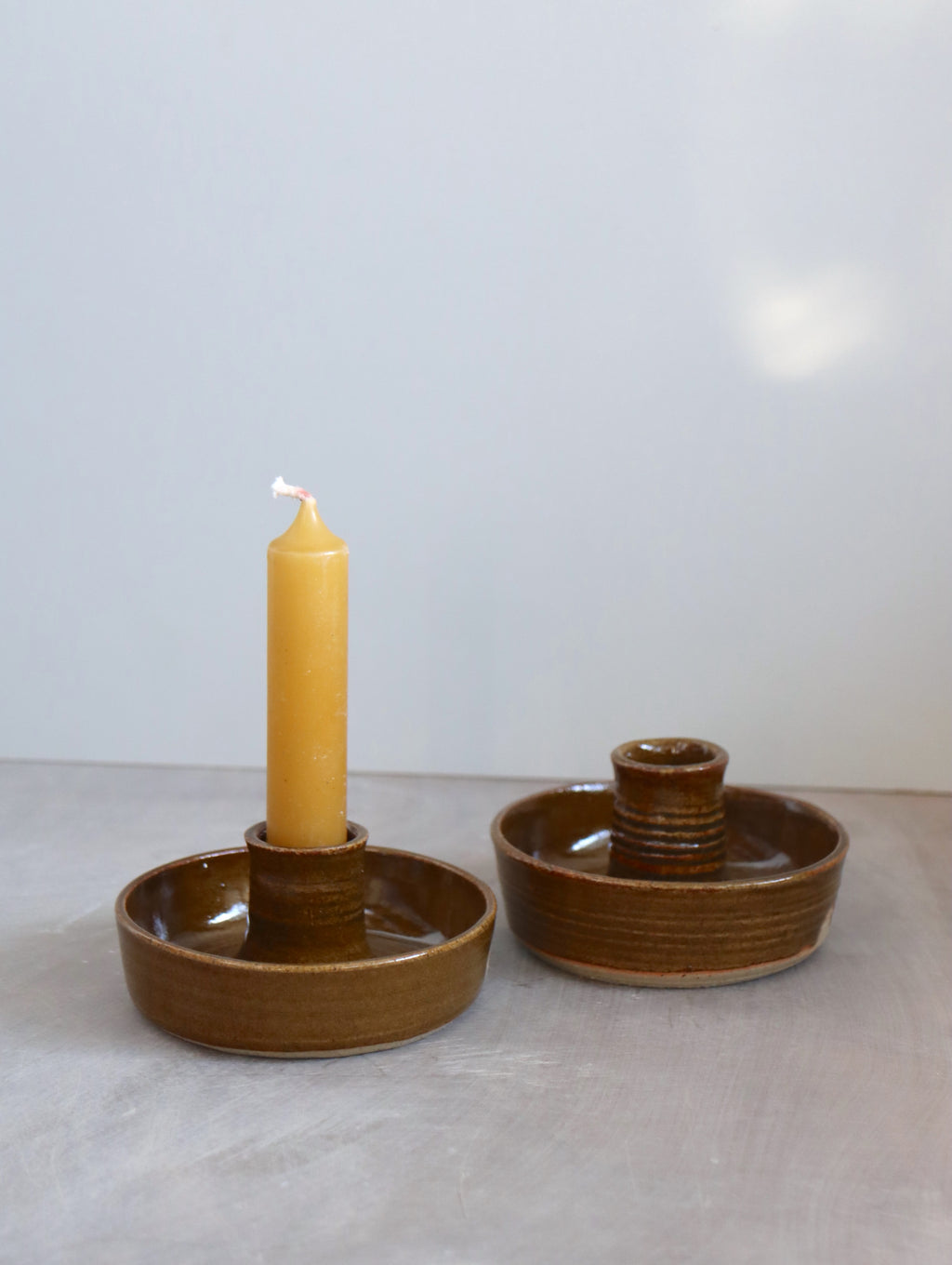 Candle Holder in Umber