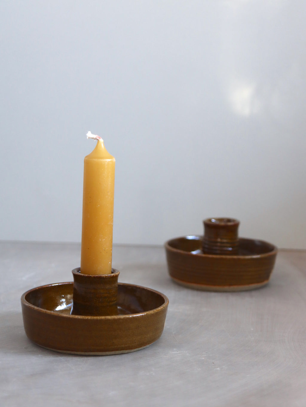 Candle Holder in Umber
