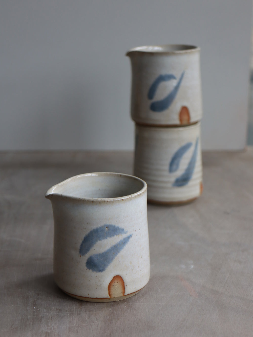 Small Jug in White and Blue Brushwork