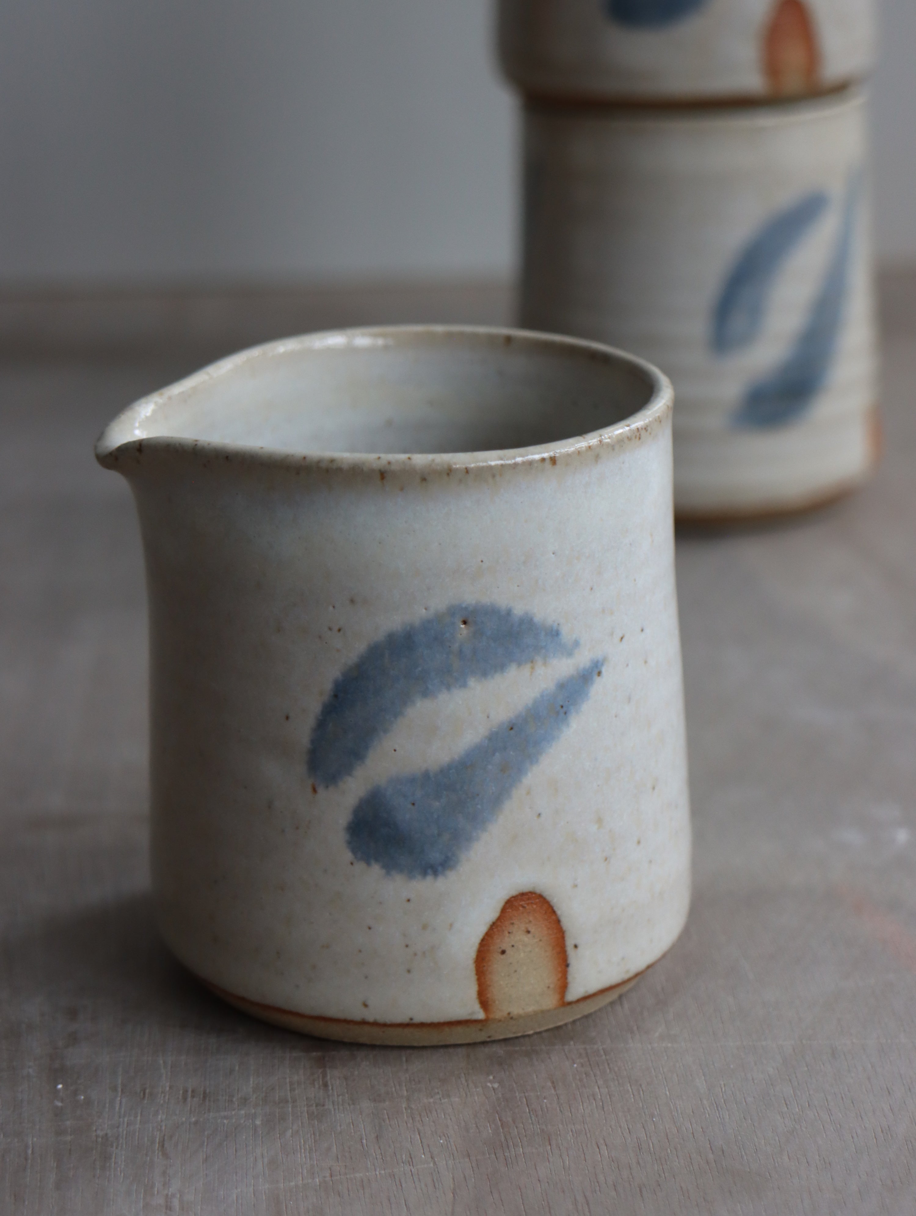 Small Jug in White and Blue Brushwork