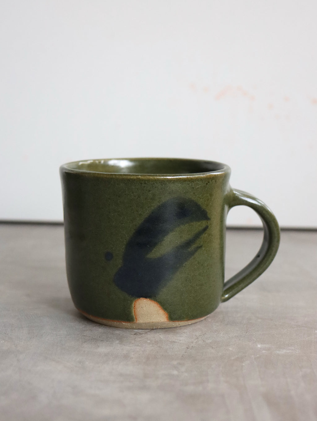 Mug in Moss and Oxide Brushwork (10oz)