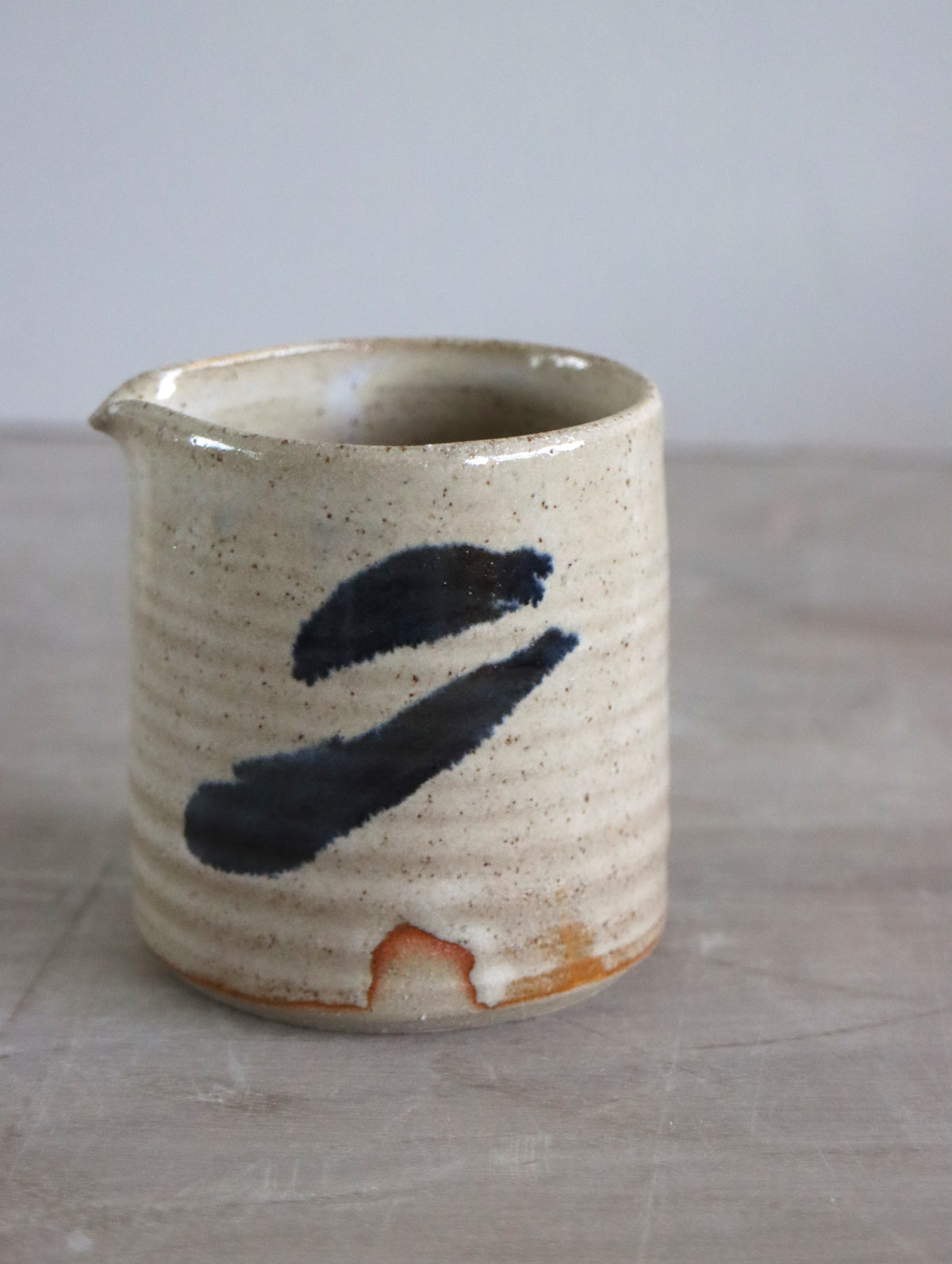 Small Jug in White and Blue Brushwork