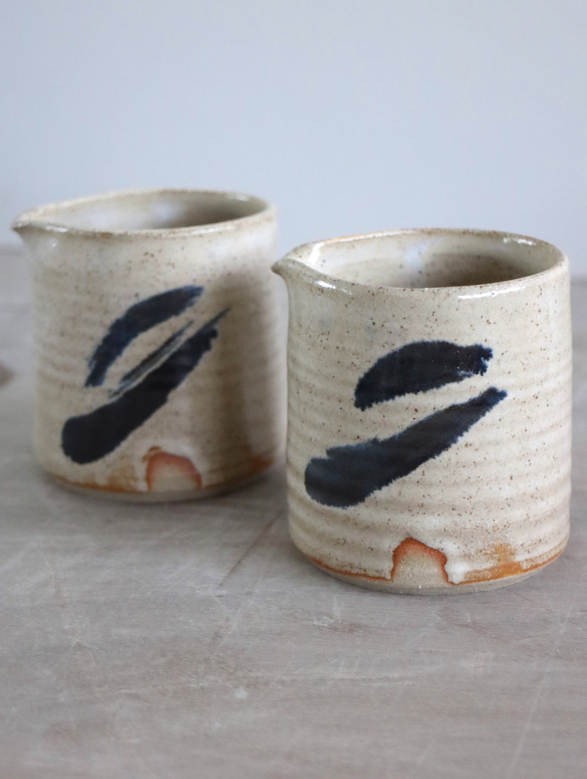 Small Jug in White and Blue Brushwork