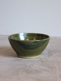 Small Bowl in Moss and Oxide Brushwork
