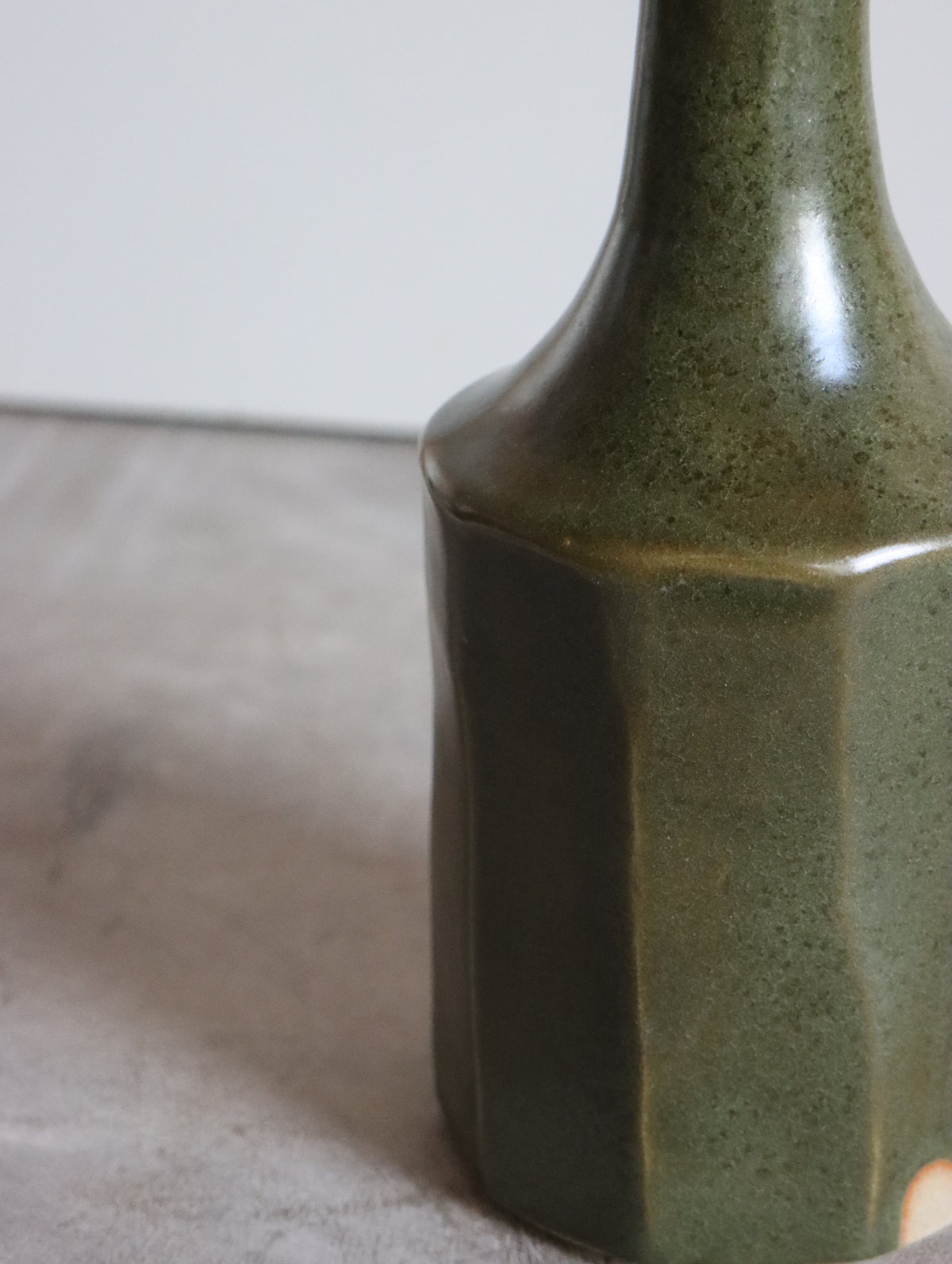 Faceted Large Oil Pourer in Moss