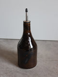 Large Oil Pourer in Dark Umber/Tenmoku and Oxide Brushwork