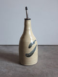 Large Oil Pourer in White and Blue Oxide