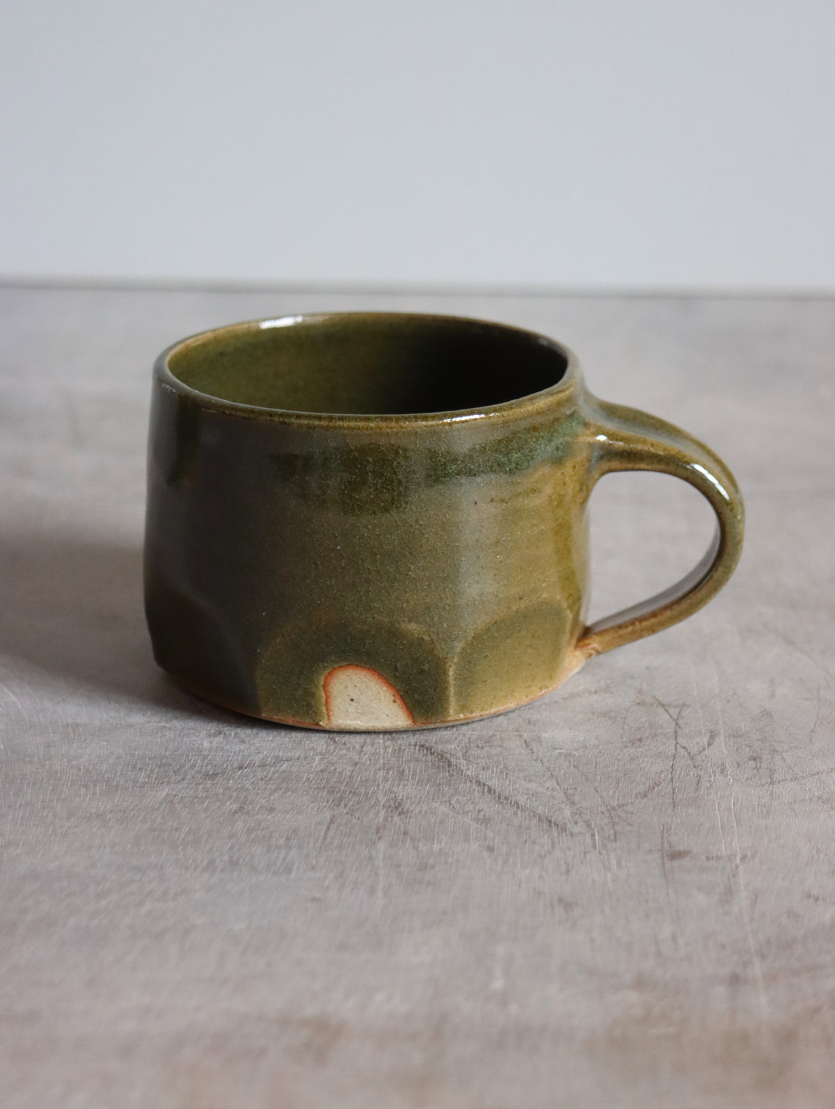 Faceted Coffee Cup in Moss (7oz)