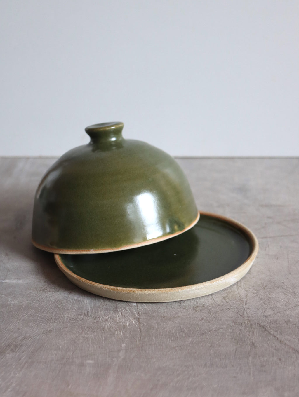 Butter Dish in Moss