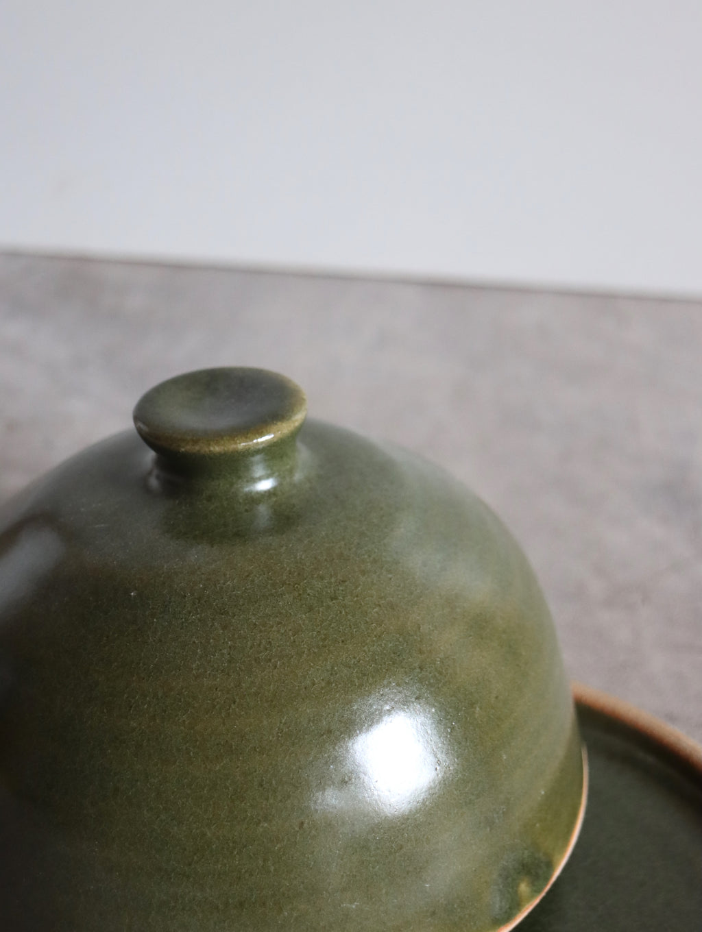Butter Dish in Moss