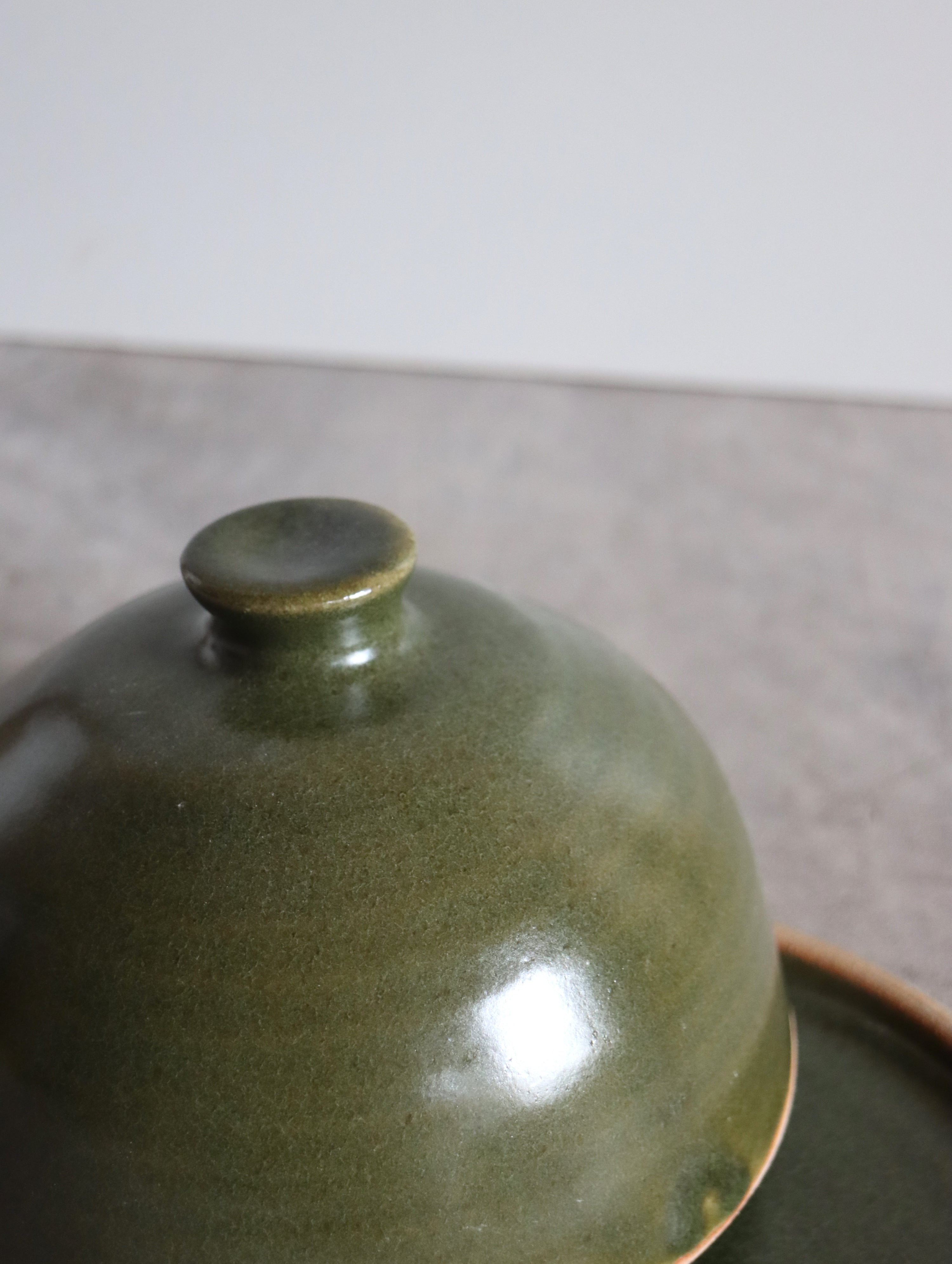 Butter Dish in Moss